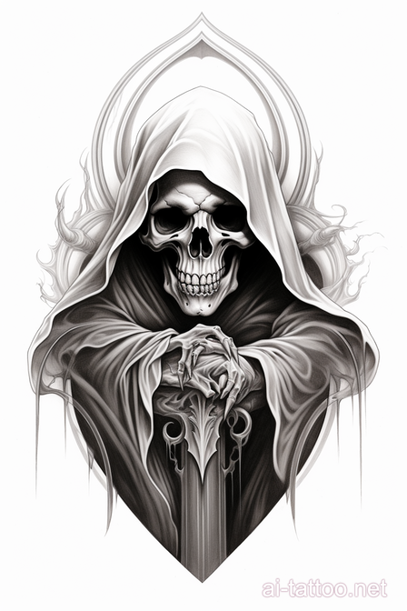  AI Grim Reaper Tattoo Ideas 9